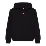Diesel Felpa Chiusa tinta unita con Cappuccio Nero per Bambino J02502XX NERO DIESEL 