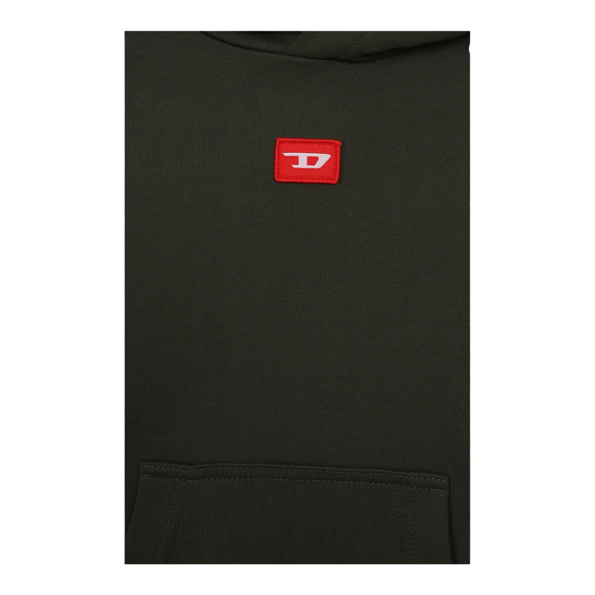 Diesel Felpa Chiusa tinta unita con Cappuccio Verde per Bambino J02502XXXX VERDE DIESEL 