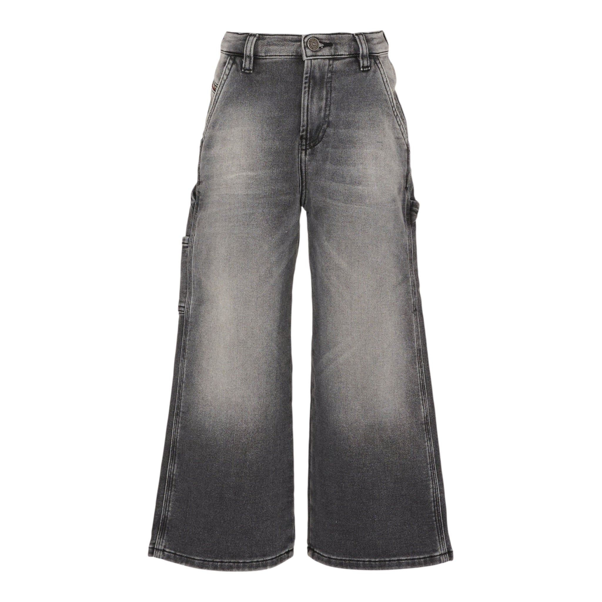 Diesel Jeans tinta unita Modello A Palazzo Grigio per Bambina J02511 GRIGIO DIESEL 