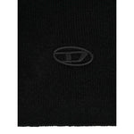Diesel Sciarpa tinta unita con Logo Nero per Bambina J0463 NERO DIESEL 