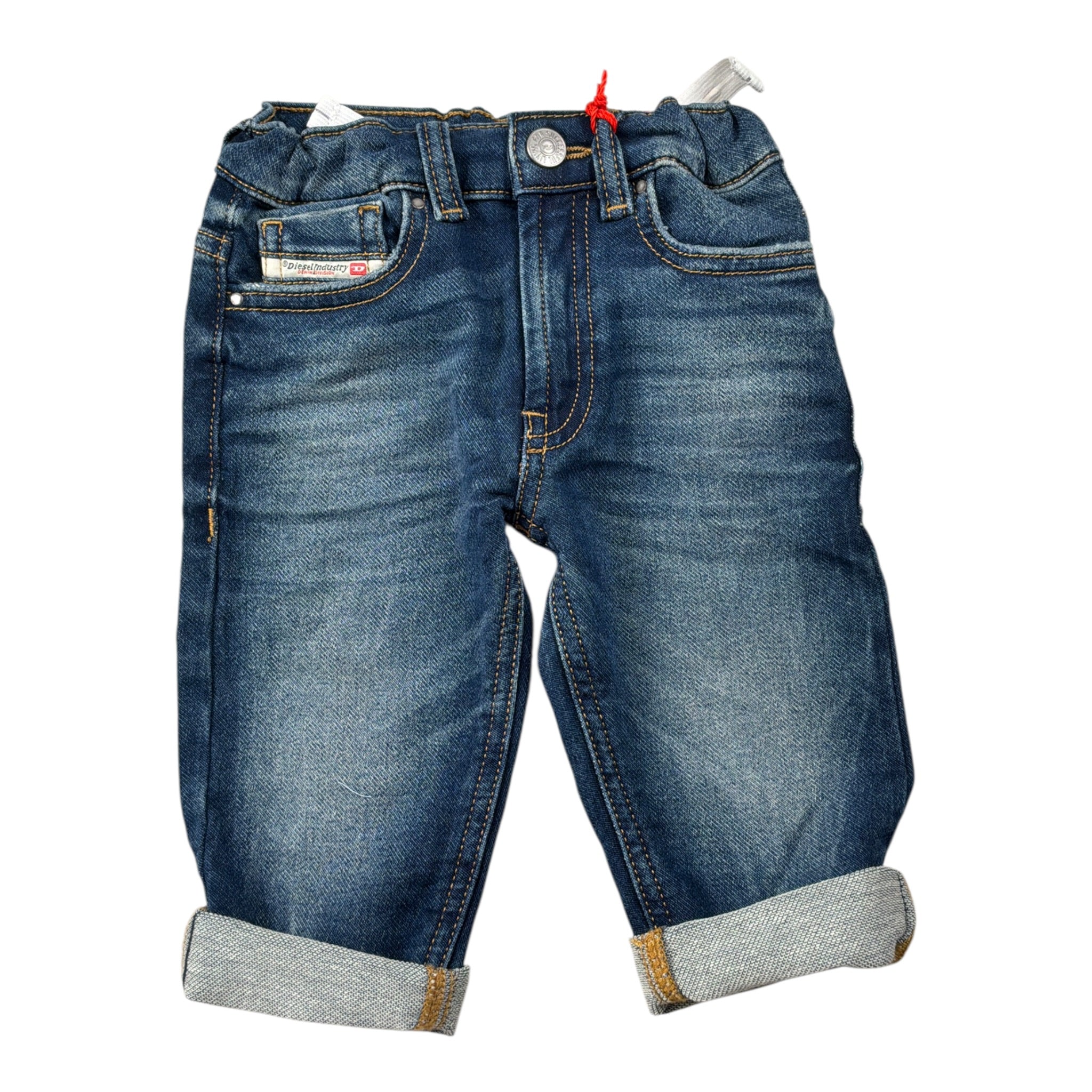 Diesel Jeans tinta unita con Girovita Regolabile Blu per Neonato K00312 BLU DIESEL 