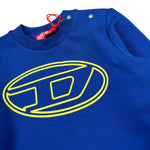 Diesel Felpa Girocollo tinta unita con Stampa Cobalto per Neonato K00702X COBALTO DIESEL 