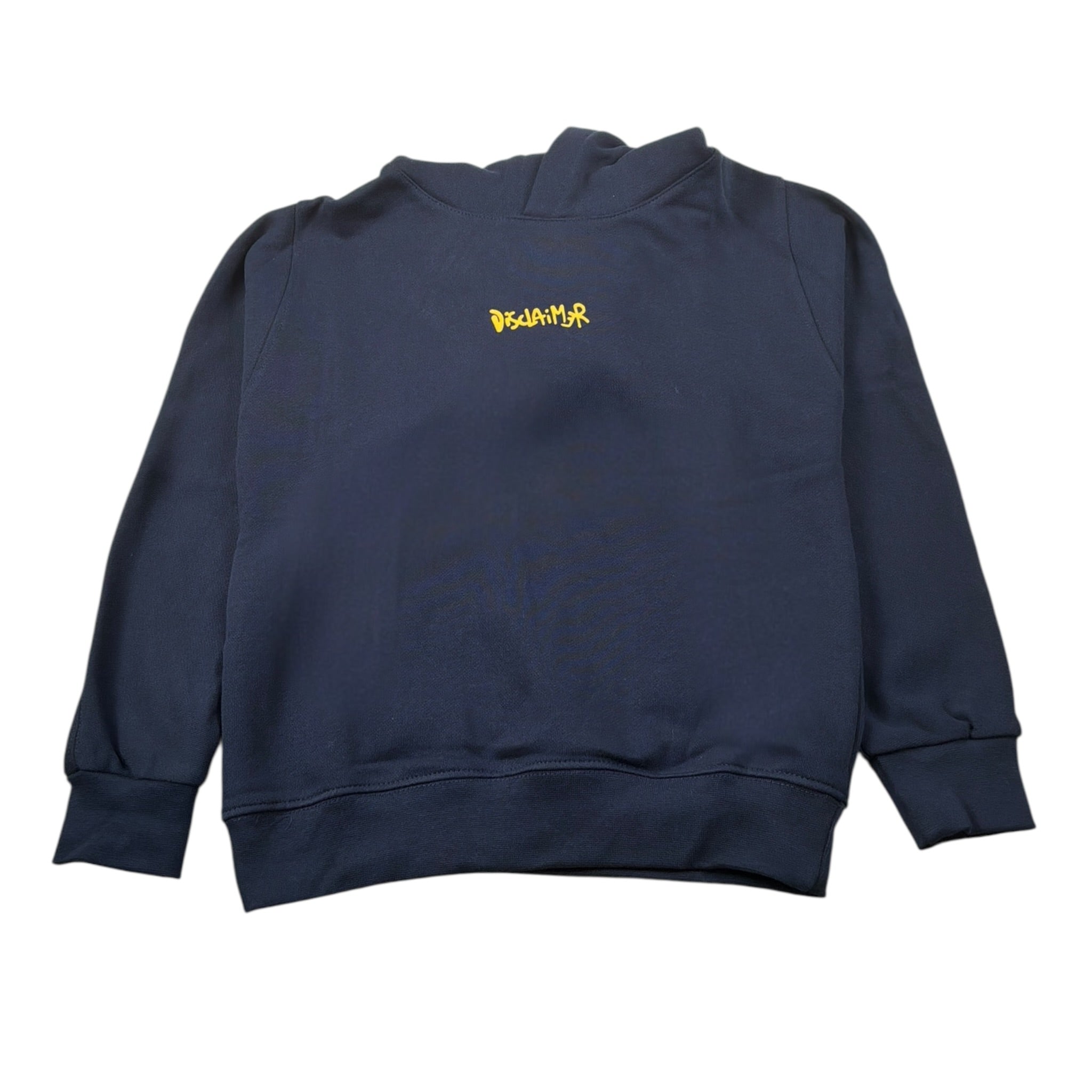 Disclaimer Felpa Chiusa con Cappuccio tinta unita con Logo Blu per Bambino 25IDK58600X BLU DISCLAIMER 