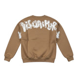 Disclaimer Felpa Chiusa Girocollo tinta unita con Logo Marrone per Bambino 25IDK58602 MARRONE DISCLAIMER 
