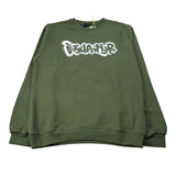 Disclaimer Felpa Chiusa Girocollo tinta unita con Logo Verde per Bambino 25IDK58617X VERDE DISCLAIMER 