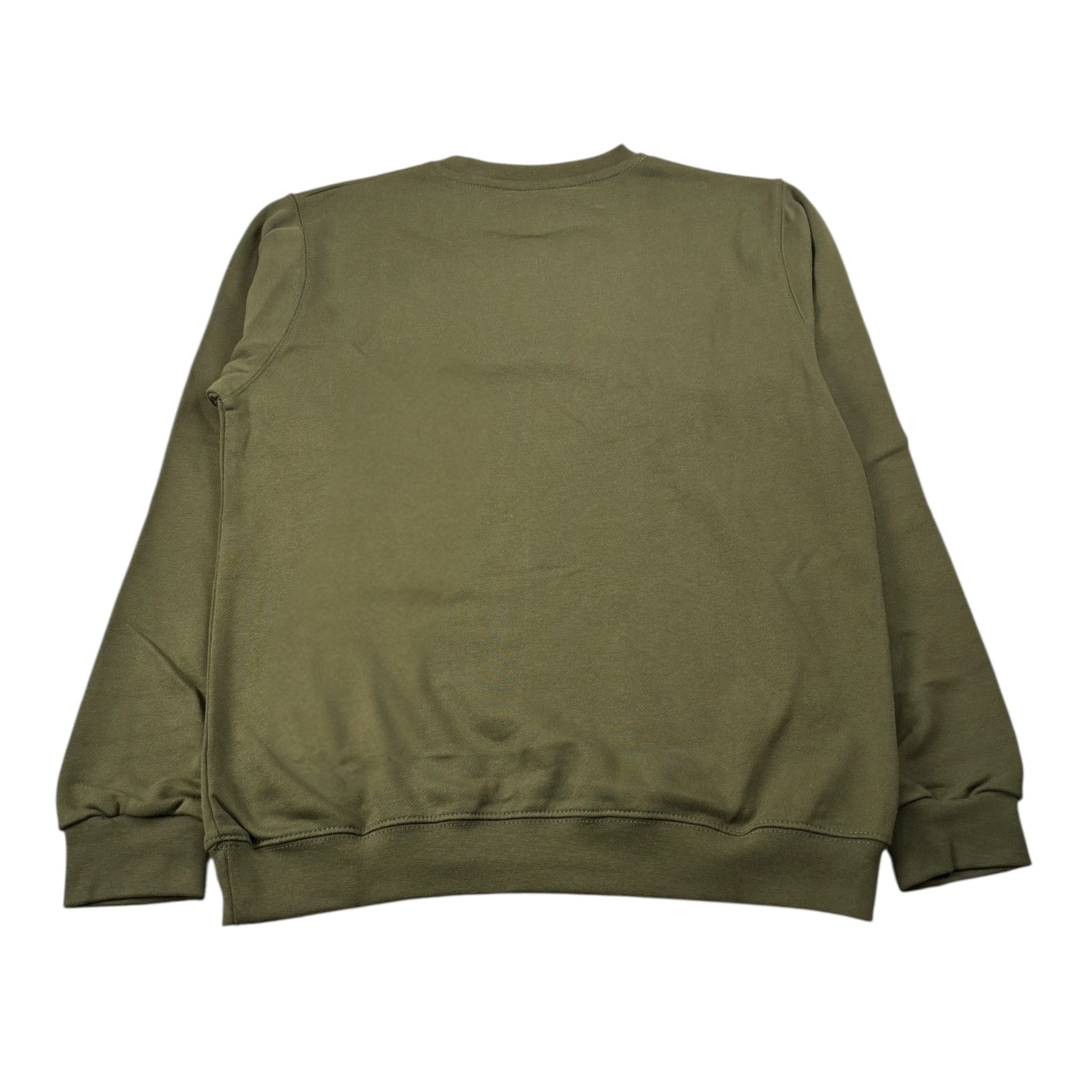Disclaimer Felpa Chiusa Girocollo tinta unita con Logo Verde per Bambino 25IDK58617X VERDE DISCLAIMER 