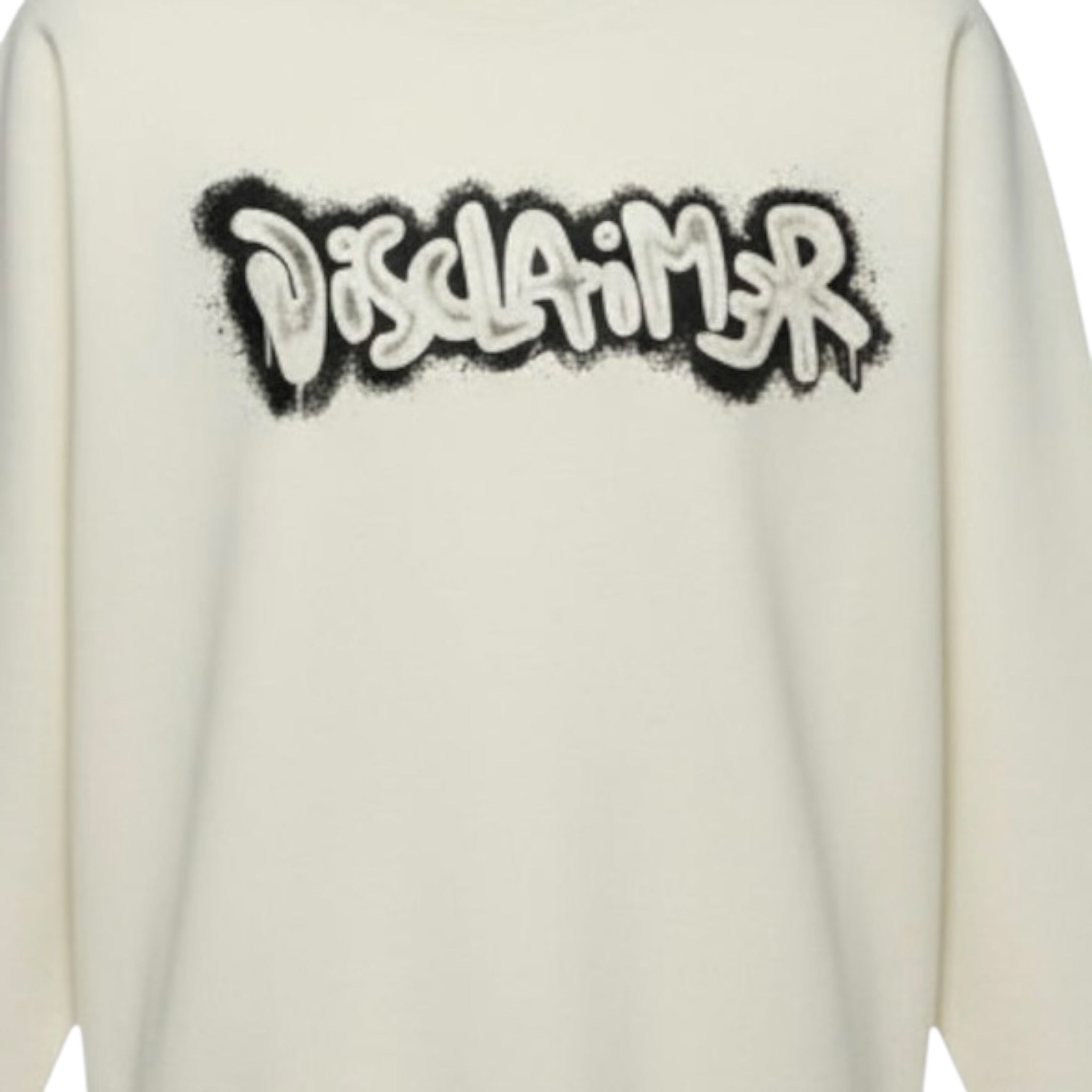 Disclaimer Felpa Chiusa Girocollo tinta unita con Logo Panna per Bambino 25IDK58617XX PANNA DISCLAIMER 