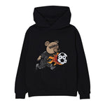 Disclaimer Felpa Chiusa con Cappuccio tinta unita con Logo Nero per Bambino 25IDK58673 NERO DISCLAIMER 