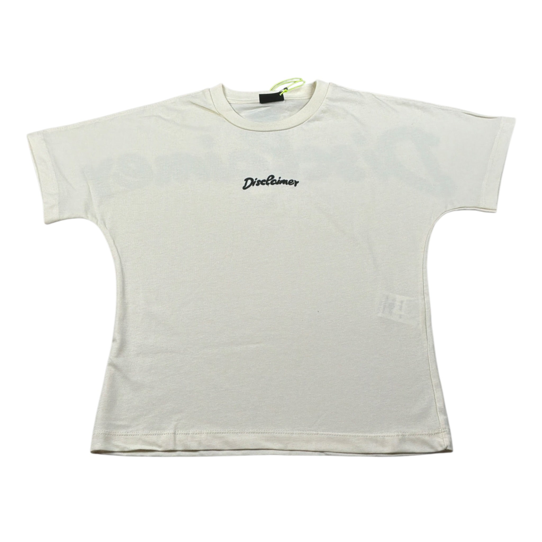 Disclaimer T-Shirt Girocollo tinta unita con Stampa Panna per Bambina 25IDK58704 PANNA DISCLAIMER 