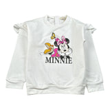 Disney Felpa tinta unita Girocollo con Stampa Bianco per Bambina WE0017 BIANCO DISNEY 