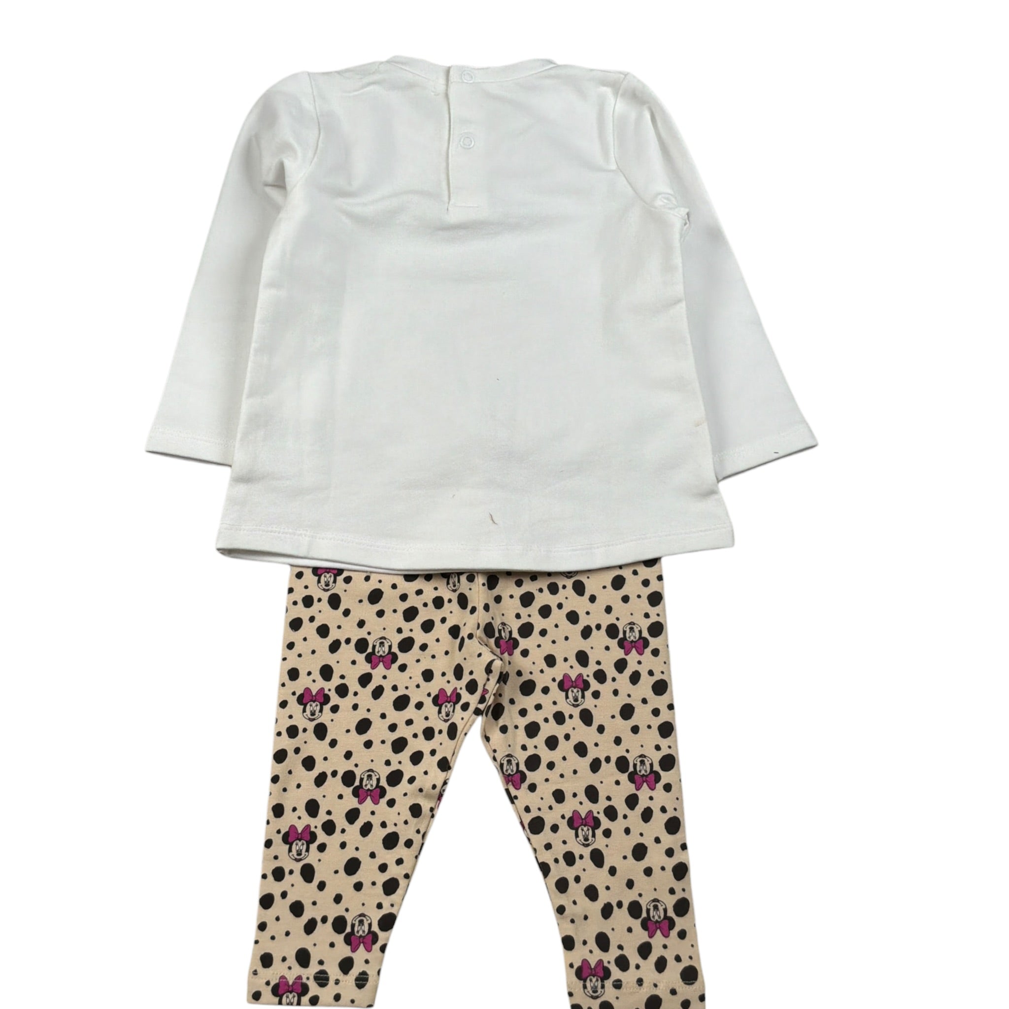 Disney Completo 2 Pz Shirt-Leggins Stampa Topolina Bianco per Neonata WP0057 BIANCO DISNEY 