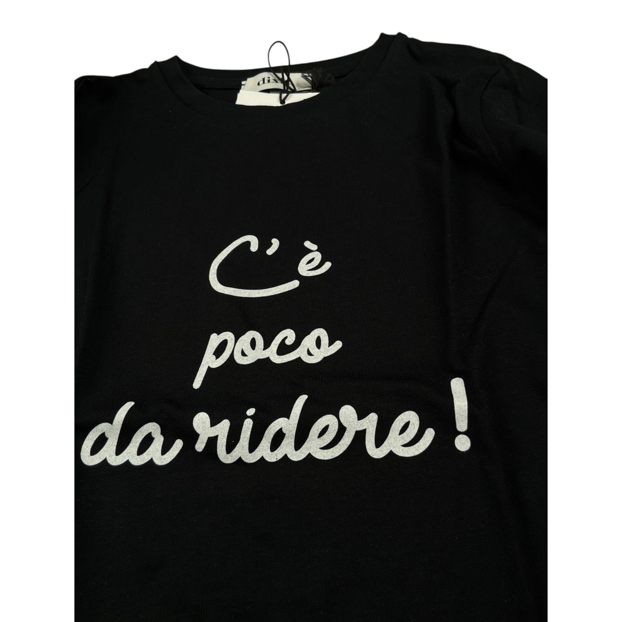 Dixie Shirt tinta unita con Stampa Nero per Bambina ML56030G79 NERO DIXIE 