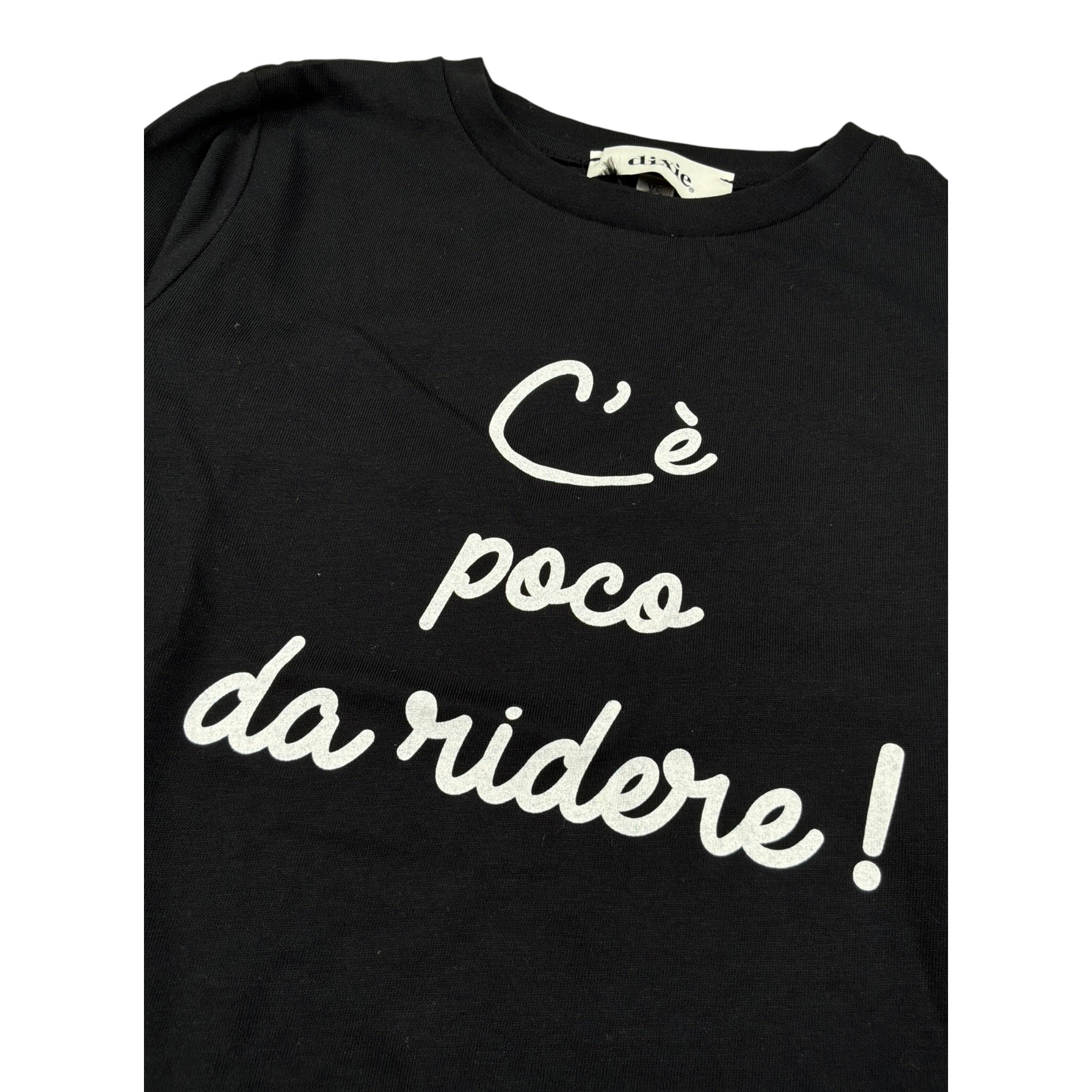 Dixie Shirt tinta unita con Stampa Nero per Bambina ML56030G79X NERO DIXIE 