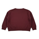 Dixie Cardigan tinta unita Bordeaux per Bambina NB55230G79 BORDEAUX DIXIE 