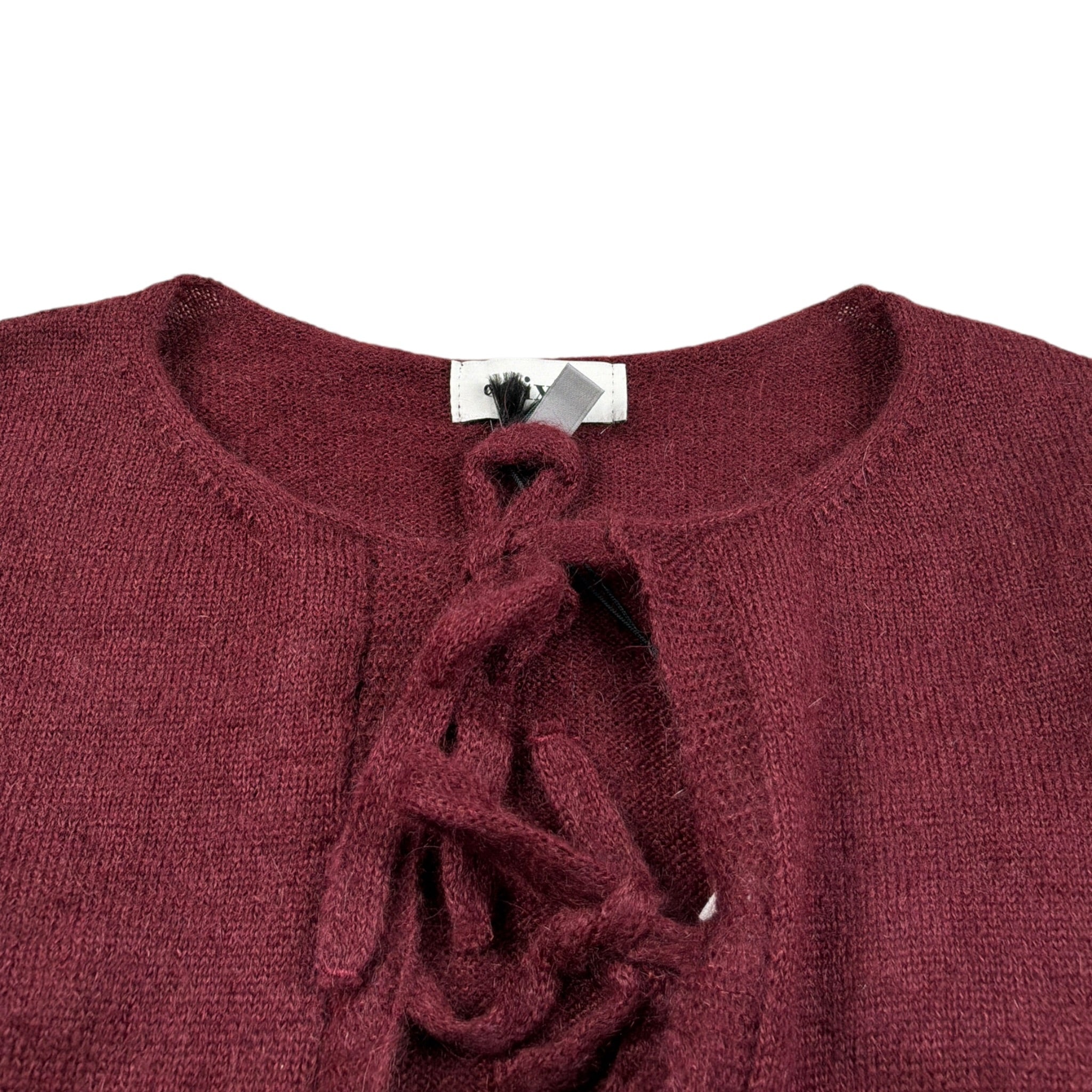 Dixie Cardigan tinta unita Bordeaux per Bambina NB55230G79 BORDEAUX DIXIE 