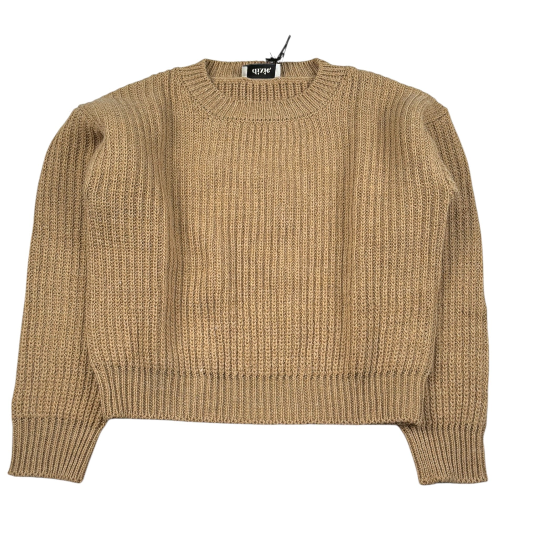 Dixie Maglia tinta unita Girocollo Sabbia per Bambina NB69230G79 SABBIA DIXIE 