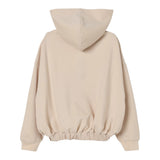 Dkny Felpa con Zip E Cappuccio tinta unita Beige per Bambina D62385 BEIGE DKNY 