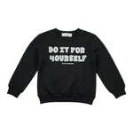 Do Not Conform Felpa tinta unita Girocollo con Stampa Nero per Bambino 34709 NERO DO NOT CONFORM 