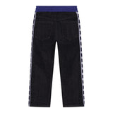 Dolce & Gabbana Jeans tinta unita con Profili In Contrasto Blu per Bambino L44P51LDC41 BLU DOLCE & GABBANA 