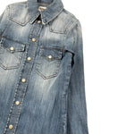 Dondup Camicia In Denim tinta unita Azzurro per Bambino DFCA051 AZZURRO DONDUP 