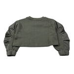 Dondup Felpa Chiusa Girocollo con Logo Verde per Bambina DFFE020 VERDE DONDUP 