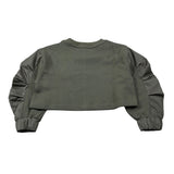 Dondup Felpa Chiusa Girocollo con Logo Verde per Bambina DFFE020 VERDE DONDUP 