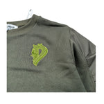 Dondup Felpa Chiusa Girocollo con Logo Verde per Bambina DFFE020 VERDE DONDUP 