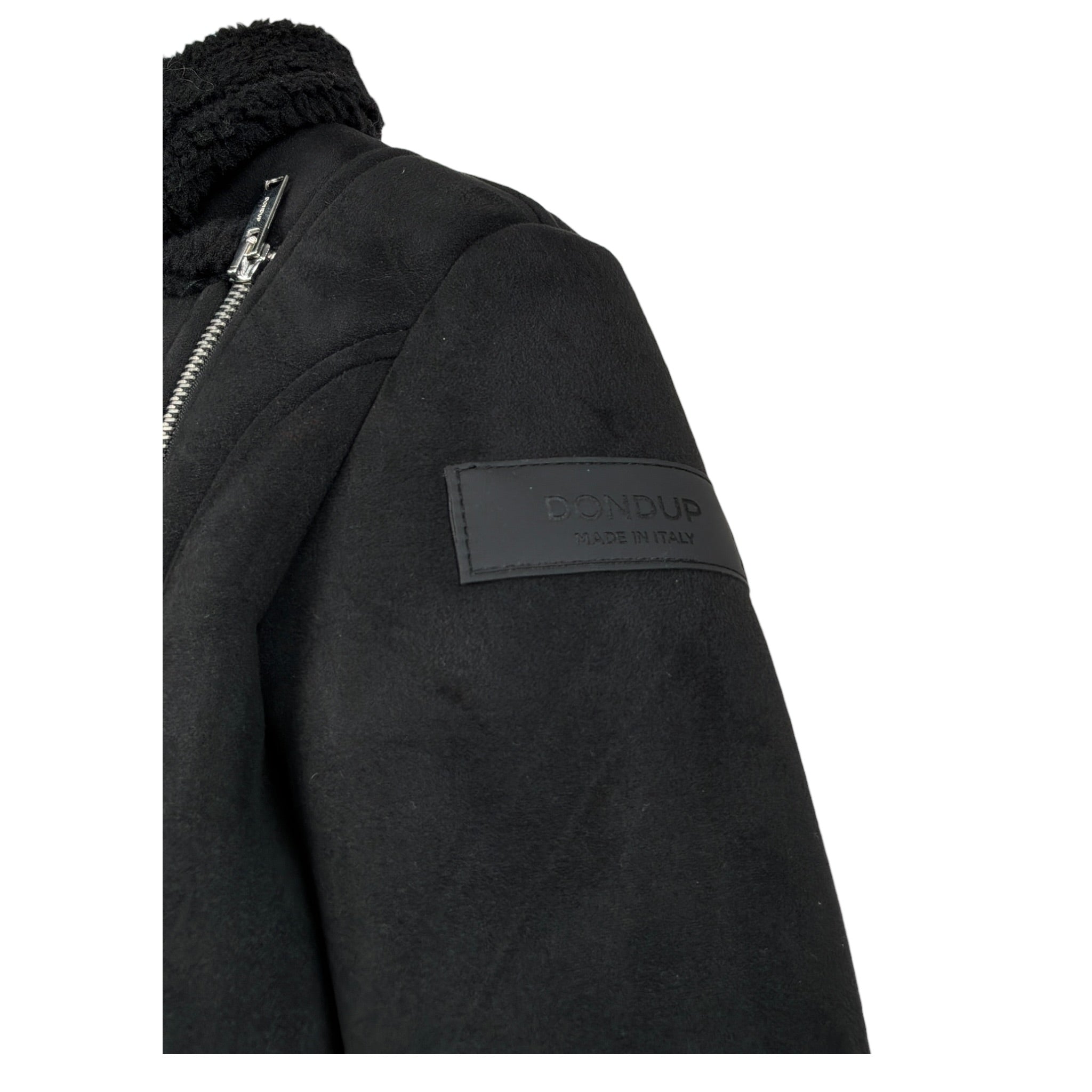 Dondup Montone tinta unita con Zip Nero per Bambino DFGB019 NERO DONDUP 