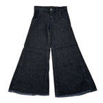Dondup Jeans tinta unita Modello Palazzo Nero per Bambina DFPA157 NERO DONDUP 