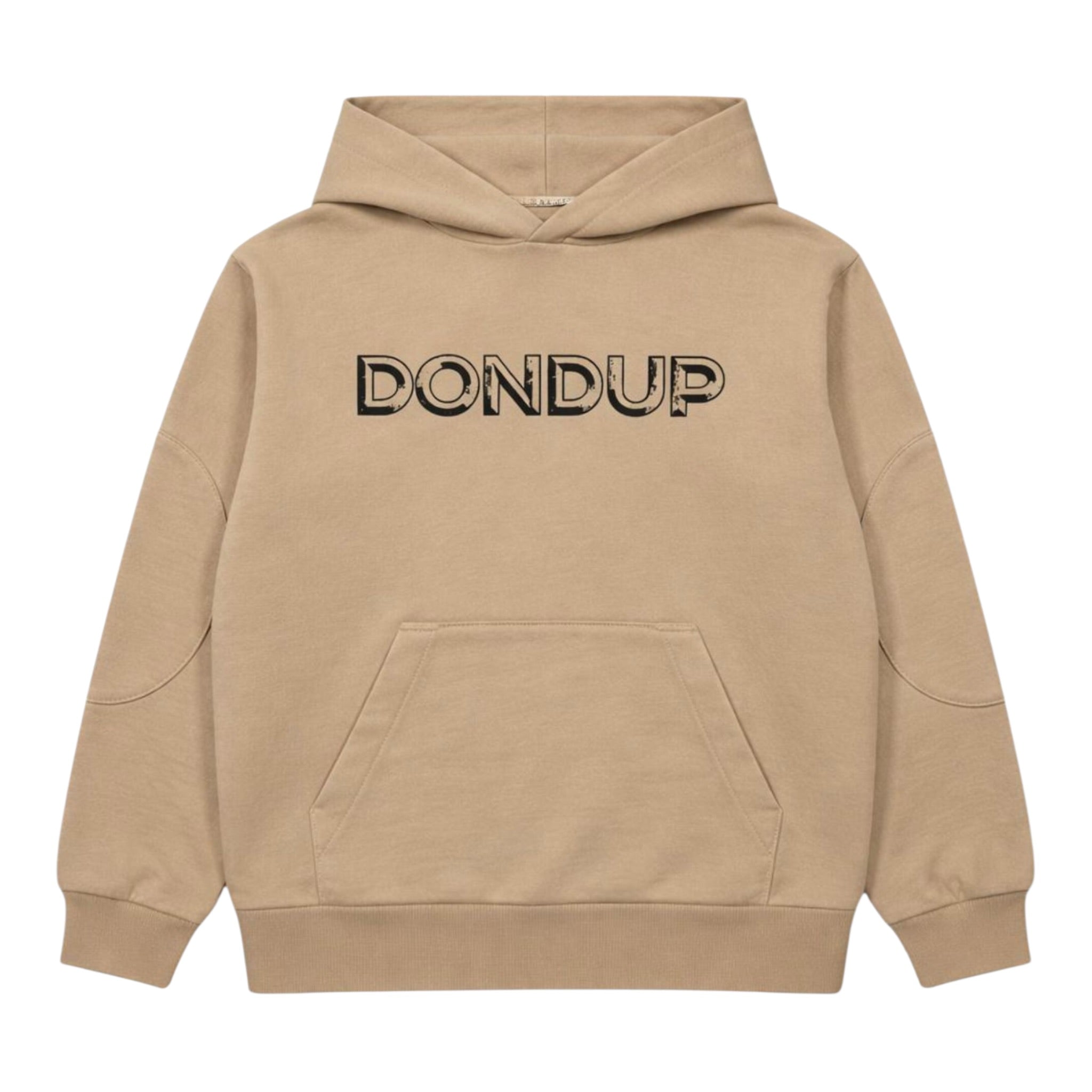 Dondup Felpa tinta unita con Stampa E Cappuccio Beige per Bambina DMFE018 BEIGE DONDUP 