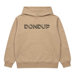 Dondup Felpa tinta unita con Stampa E Cappuccio Beige per Neonata DMFE018N BEIGE DONDUP 