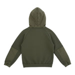 Dondup Felpa tinta unita con Cappuccio Verde per Bambino DMFE024 VERDE DONDUP 
