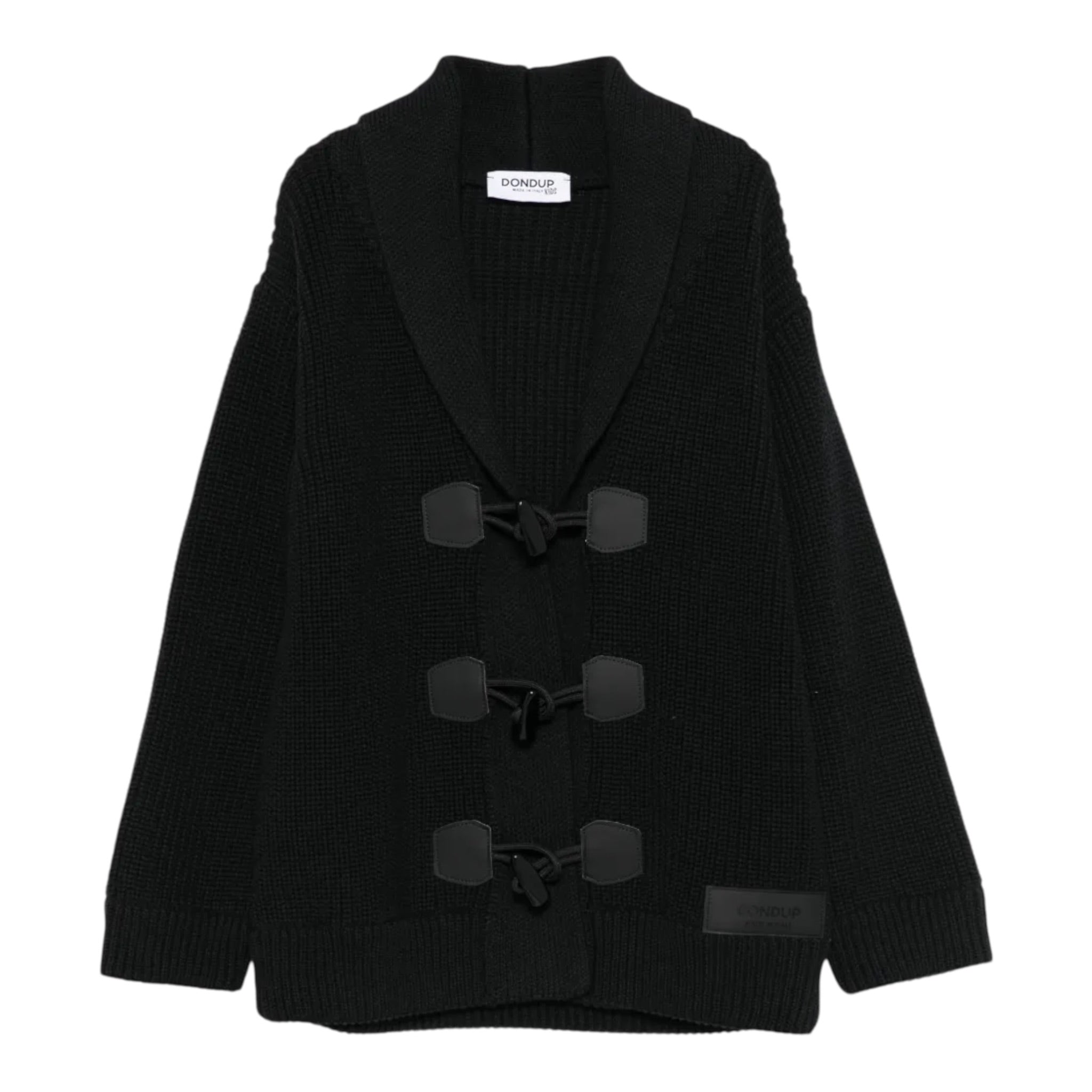 Dondup Cardigan tinta unita Nero per Bambino DMMA034 NERO DONDUP 