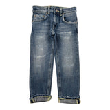 Dondup Jeans tinta unita con Strappi Blu per Bambino DMPA166 BLU DONDUP 