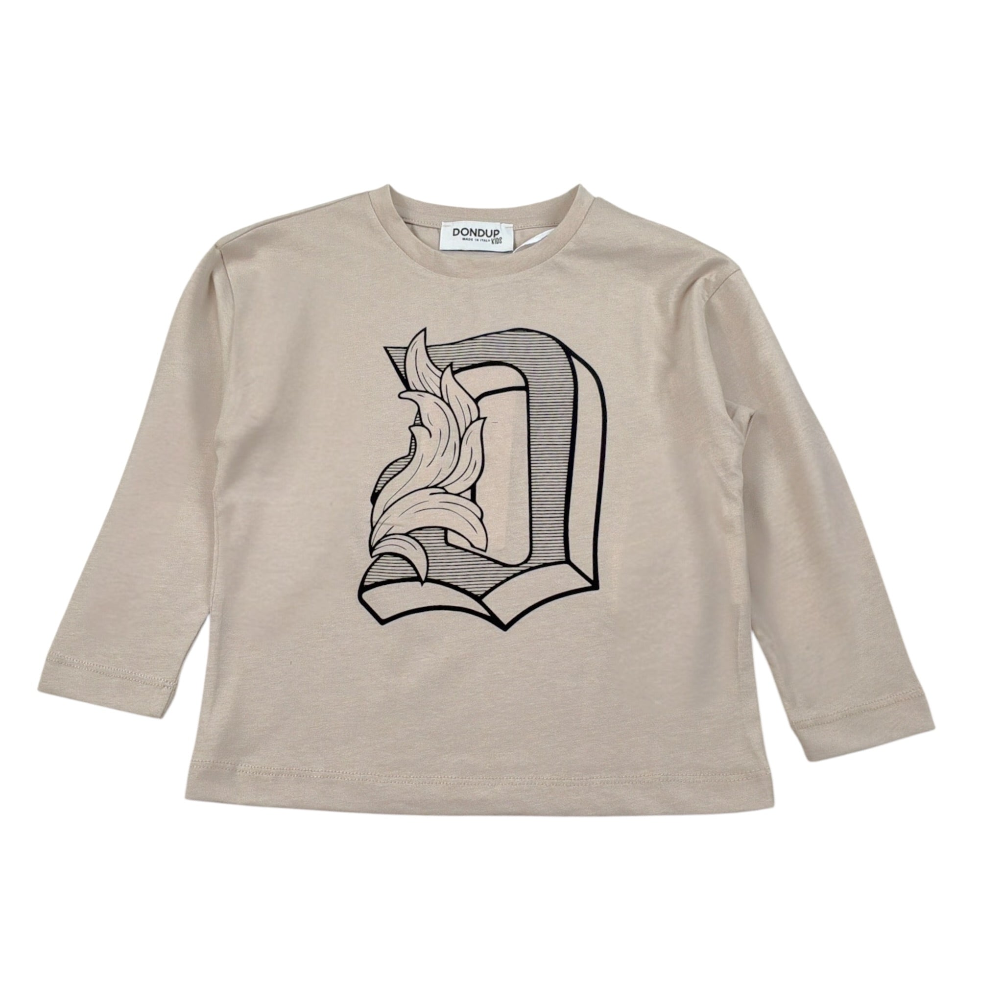 Dondup Shirt tinta unita con Logo Beige per Bambino DMTS047 BEIGE DONDUP 
