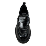 Dou Dou Mocassino tinta unita con Applicazione Nero per Bambina 32MOC532 NERO DOU DOU 