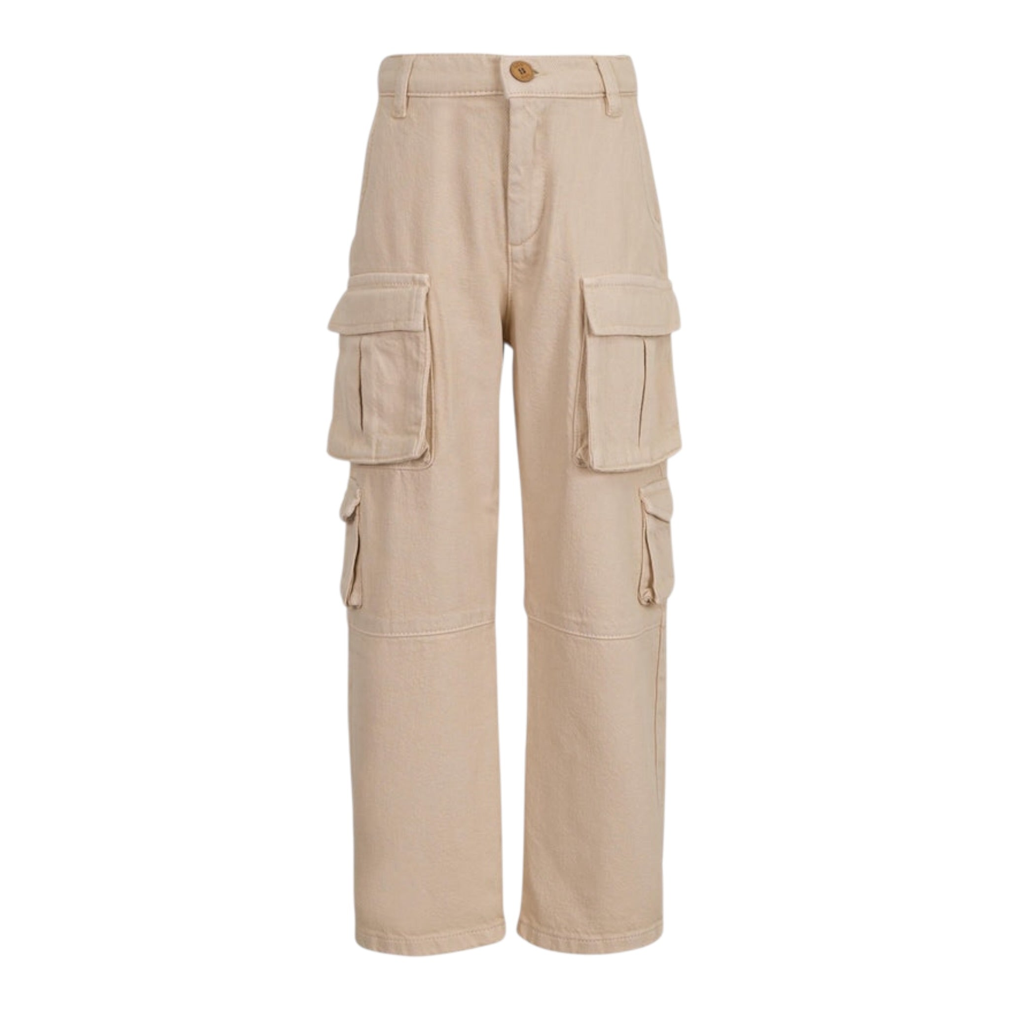 Dou Dou Pantalone tinta unita Modello Cargo Beige per Bambina DW6P30 BEIGE DOU DOU 