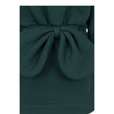 Dou Dou Abito tinta unita con Fiocco Rimovibile Verde per Bambina DX1A50X VERDE DOU DOU 