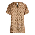 Dou Dou Abito Mezza Manica con Paillettes Bronzo per Bambina DX1A91U0239 BRONZO DOU DOU 
