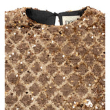 Dou Dou Abito Mezza Manica con Paillettes Bronzo per Bambina DX1A91XX BRONZO DOU DOU 