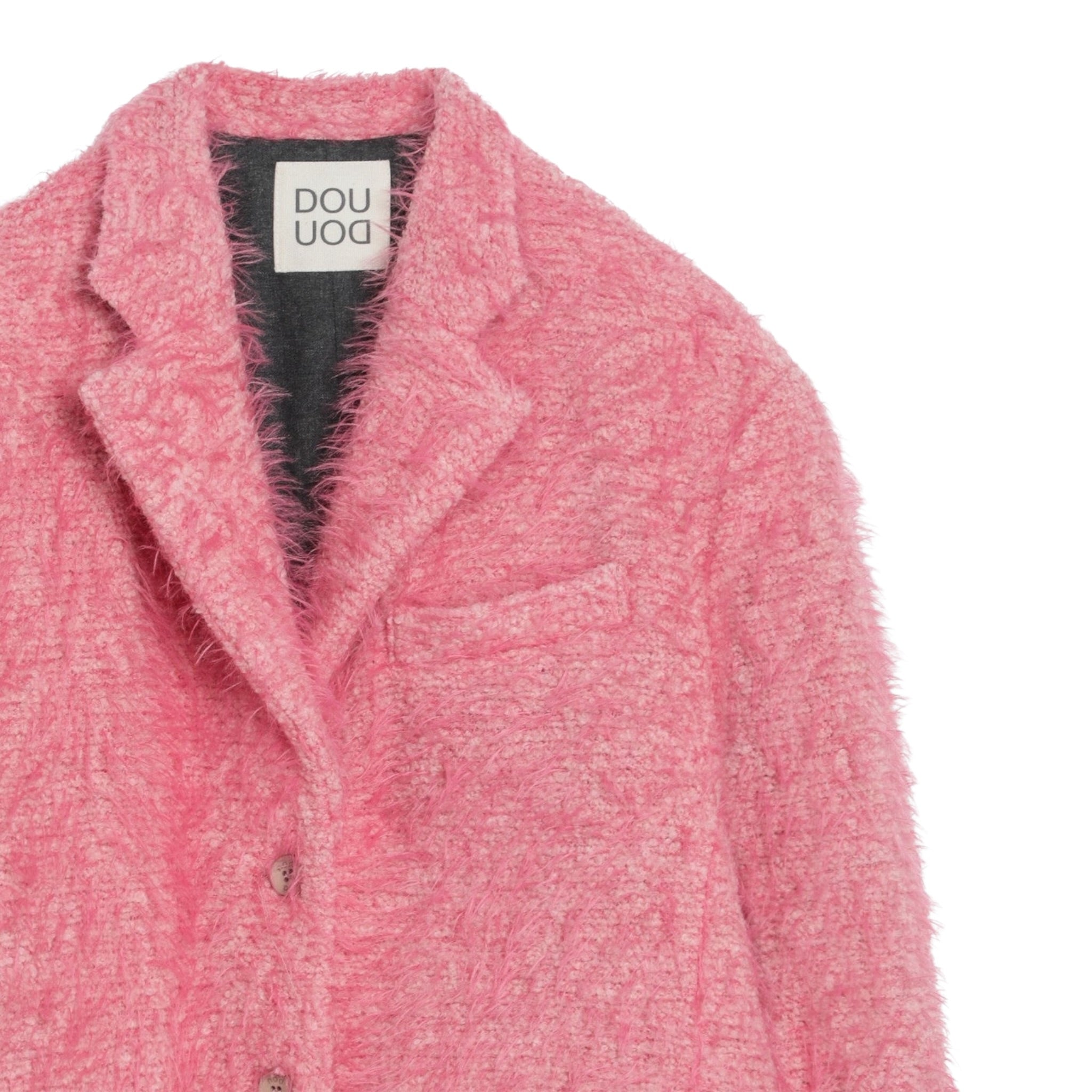 Dou Dou Cappotto Tinta Unit In Pelliccia Rosa per Bambina DX2A04 ROSA DOU DOU 