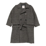 Dou Dou Cappotto Doppiopetto tinta unita Marrone per Bambina DX2P50 MARRONE DOU DOU 