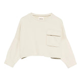 Dou Dou Felpa Chiusa Girocollo tinta unita Beige per Bambina DX4A30 BEIGE DOU DOU 