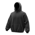 Dou Dou Felpa tinta unita con Cappuccio Nero per Bambina DX4P10 NERO DOU DOU 