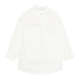 Dou Dou Camicia tinta unita con Righino In Contrasto Bianco per Bambina DX5A10 BIANCO DOU DOU 