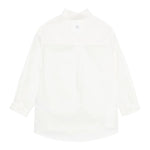 Dou Dou Camicia tinta unita con Righino In Contrasto Bianco per Bambina DX5A10XX BIANCO DOU DOU 