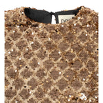 Dou Dou Maglia tinta unita con Paillettes Oro per Bambina DX5A60U0239 ORO DOU DOU 