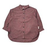 Dou Dou Camicia tinta unita con Fantasia A Quadri Bordeaux per Bambina DX5P20I0297 BORDEAUX DOU DOU 