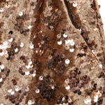 Dou Dou Pantalone tinta unita con Paillettes Oro per Bambina DX6A50U0239 ORO DOU DOU 