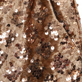Dou Dou Pantalone tinta unita con Paillettes Oro per Bambina DX6A50U0239 ORO DOU DOU 